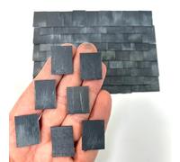 Tiny Tiles Lot de 250 tuiles miniatures en styrène pour maison de poupées, échelle 1/12, gris ardoise vieilli