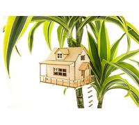 Tiny Treehouse Cabane miniature pour plantes d'intérieur - Puzzle en bois DIY - Décoration et cadeaux - Fabriqué en Allemagne