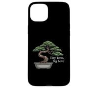 Tiny Trees Big Love Bonsai Tree Plant Lover Art Coque pour iPhone 15 Plus