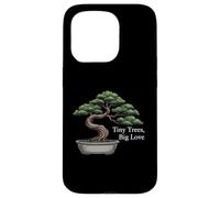 Tiny Trees Big Love Bonsai Tree Plant Lover Art Coque pour iPhone 15 Pro