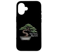 Tiny Trees Big Love Bonsai Tree Plant Lover Art Coque pour iPhone 16