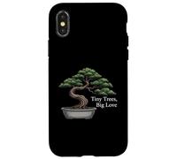 Tiny Trees Big Love Bonsai Tree Plant Lover Art Coque pour iPhone X/XS
