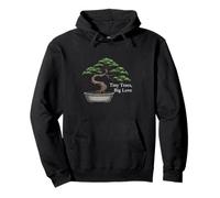 Tiny Trees Big Love Bonsai Tree Plant Lover Art Sweat à Capuche
