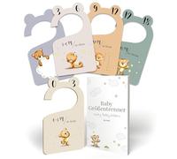 Tiny Trees® Séparateur de garde-robe pour bébé dans une boîte cadeau - 8 séparateurs de garde-robe unisexes pour bébé de 0 à 24 mois - Cadeaux de nouveau-né pour les parents, séparation d'âge pour la