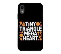 Tiny Triangle, Mega Heart. Cute Pizza Coque pour iPhone XR