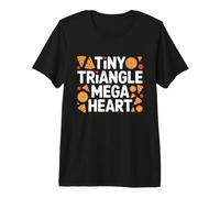 Tiny Triangle, Mega Heart. Cute Pizza T-Shirt Haut de Gamme