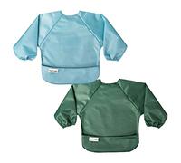 Tiny Twinkle Baby-Lätzchenschürze, wasserdicht, langärmlig, mit Tasche, wiederverschließbar, für Reisen, 6-24 Monate - 2 Stück
