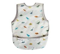 Tiny Twinkle Bavoirs Bébé Anti-Salissures - Tablier Étanche pour Diversification Menée par Bébé - 100% Polyester Recyclé, Bavoirs Tout-Petit Lavables en Machine (Dinosaure, Petit 6-24 mois)