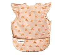 Tiny Twinkle Bavoirs Bébé Anti-Salissures - Tablier Étanche pour Diversification Menée par Bébé - 100% Polyester Recyclé, Bavoirs Tout-Petit Lavables en Machine (Arc-en-ciel Boho, Petit 6-24 mois)