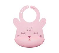 Tiny Twinkle SB-R-PN Bavoir design animaux du Bosque en silicone alimentaire Rose Bunny - 80 g