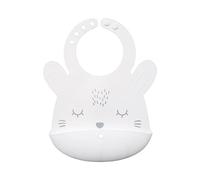 Tiny Twinkle SB-R-WH Bavoir design animaux du Bosque en silicone alimentaire White Bunny - 80 g
