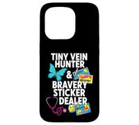 Tiny Vein Hunter Bravery Sticker Dealer Pediatric Nurse Coque pour iPhone 15 Pro