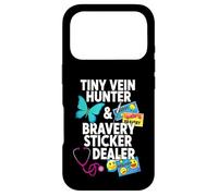 Tiny Vein Hunter Bravery Sticker Dealer Pediatric Nurse Coque pour iPhone 17 Pro