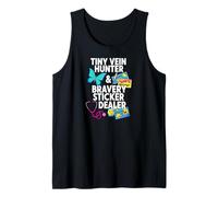 Tiny Vein Hunter Bravery Sticker Dealer Pediatric Nurse Débardeur