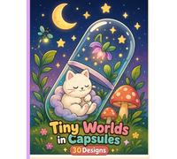 Tiny Worlds in Capsules: A Whimsical Coloring Book with 30 Magical Miniature Scenes