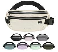 TINYAT Ceinture Porte-Monnaie antivol cachée pour Passeport et téléphone Portable - Étanche - pour Voyage - Ceinture de Course pour Homme et Femme, Kaki/208533