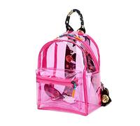 TINYAT Sac à dos transparent étanche mignon pour collage, concert, sport, voyage et usage quotidien, rose