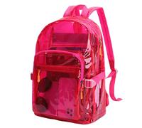 TINYAT Sac à dos transparent pour femme Sac transparent étanche - Super PVC - Sac à dos tendance Récital ou concert vocal, Rose/9064, taille unique
