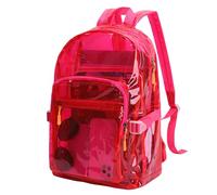 TINYAT Sac à dos transparent robuste pour l'école, les concerts, le sport, les voyages et l'utilisation quotidienne, Rose/Wg109, Sacs à dos Daypack