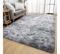 Tinyboy-hbq Tapis Chambre Modernes Moquette Chambre Soft Tapis à Poils Longs Shaggy Antidérapant Intérieur Moelleux épais (Gris Blanc, 120 x 160 cm)