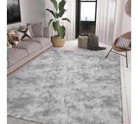 Tinyboy-hbq Tapis Chambre Modernes Moquette Chambre Soft Tapis à Poils Longs Shaggy Antidérapant Intérieur Moelleux épais (Gris Blanc, 140 x 200 cm)