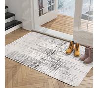 Tinyboy-hbq Tapis Chambre Moquette Chambre Style Moderne Artistique Traditionnel Unique Tapis de Salon Doux à Poils Courts Antidérapant Intérieur Moelleux pour (Gris/Beige, 80 x 120 cm)