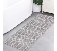 Tinyboy-hbq Tapis de Cuisine antidérapant Lavable Moquette Long Doux Gris Tapis Cuisine Devant evier pour Chambre à Coucher couloirs Salon Cuisine (Gris bohème, 80 x 150 cm)