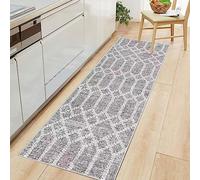 Tinyboy-hbq Tapis de Cuisine antidérapant Lavable Moquette Long Doux Gris Tapis Cuisine Devant evier pour Chambre à Coucher couloirs Salon Cuisine (Gris bohème, 80 x 250 cm)