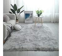 Tinyboy-hbq Tapis Modern Soft à Poils Longs Extra Doux et Confortable Tapis Antidérapant Intérieur Moelleux épais pour Salon (Gris Blanc, 160 * 200cm)