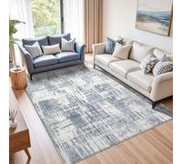 Tinyboy-hbq Tapis Salon Lavable Moderne Antidérapant Doux Poils Ras Moelleux pour Chambre Adulte (Gris/Bleu Clair/Multi, 160 x 200 cm)