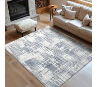 Tinyboy-hbq Tapis Salon Lavable Tapis Chambre Adulte Moderne Tapis Lavable en Machine Antidérapant Doux Poils Ras Grand Tapis de Salon Moelleux (Gris/Bleu Clair/Multi, 120 x 160 cm)