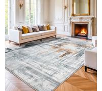 Tinyboy-hbq Tapis Salon Moquette Chambre Style Moderne Artistique Traditionnel Unique Tapis de Salon Doux à Poils Courts Antidérapant Intérieur Moelleux pour (Gris/Or, 200 x 300 cm)