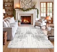 Tinyboy-hbq Tapis Salon Moquette Chambre Style Moderne Artistique Traditionnel Unique Tapis de Salon Doux à Poils Courts Antidérapant Intérieur Moelleux pour (Gris/Beige, 160 x 200 cm)