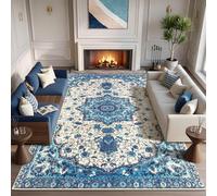 Tinyboy-hbq Tapis Salon Vintage Doux Tapis Chambre à Poils Courts Grand Tapis Antidérapant (Bleu, 200 x 300 cm)