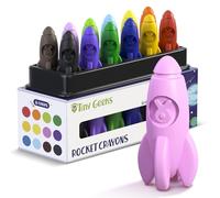 TinyGeeks 12 Crayon Bebe 3 ans - Crayons Non Toxiques pour Enfants de 3 à 8 Ans - Crayons Lavables pour Enfants de 4 à 8 Ans - Pour Coloriage Bebe 3 ans et Faciles à Tenir - Crayon Enfant