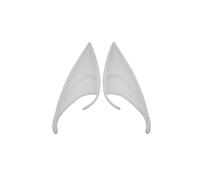 tinysiry 1 Paires d'oreilles d'elfe Pixie Fairy Ears Oreilles Pointues Douces Cosplay Party Favors, Pixie Dress Up Costume Soft Pointed Halloween Party Props Blanc Grand 1
