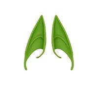 tinysiry 1 Paires d'oreilles d'elfe Pixie Fairy Ears Oreilles Pointues Douces Cosplay Party Favors, Pixie Dress Up Costume Soft Pointed Halloween Party Props Vert Grand 1