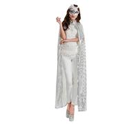 tinysiry Cape à Paillettes Longues Adultes, Halloween Costume Cloak for Women, Full Longuent Glitter Witch Robe Stage Cosplay Caponded Cloak, Party Role Play Festival tenfit Girls Bling Bling Cape C