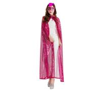 tinysiry Cape à Paillettes Longues Adultes, Halloween Costume Cloak for Women, Full Longuent Glitter Witch Robe Stage Cosplay Caponded Cloak, Party Role Play Festival tenfit Girls Bling Bling Cape C