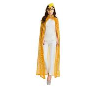 tinysiry Cape à Paillettes Longues Adultes, Halloween Costume Cloak for Women, Full Longuent Glitter Witch Robe Stage Cosplay Caponded Cloak, Party Role Play Festival tenfit Girls Bling Bling Cape C
