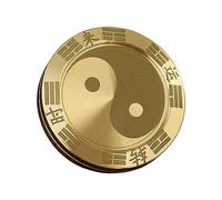 tinysiry Fidget Slider Jouet Anti-Stress, Laiton Rond Push Slider Fidget Clicker Haptic Coin Office Fidget Toy, Metal Haptic Coins Fidget, Stress Relief Lucky Coins Spinner Jouet Adultes Cadeau A