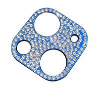 tinysiry Lens Protection Film Bling Rhingestone Phone Mobine Camera Lens Glass Hard Hollow Bleu pour iPhone 13Pro / 13Promax