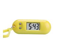 tinysiry Porte-clés Montre de Poche, Mini Montres Numériques Convient pour Clip sur Clés Lanyard Sac à Dos, Horloge Électronique Silencieux LCD Affichage Numérique Jaune
