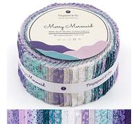 Tinyspool & Co. Lot de 40 bandes de tissu en coton doux pour matelassage, travaux manuels et couture, pour couverture, tapis, tapisserie, décoration d'intérieur et fabrication de sacs à main, Merry