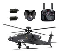 TinyWizTo F11-S AH64 1/32 RC Apaache Helicopter, 2.4G 6CH Dual-Axis Co-drive Flybarless 6G/3D Modèle d'avion cascadeur avec GPS, flux optique et caméra (version RTF)