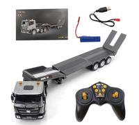 TinyWizTo Remorque à plat RC 1/18, modèle 2,4 G 9 CH télécommandé, semi-camion, pour adolescents, adultes (version RTR)