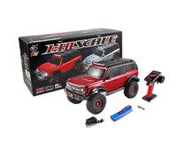 TinyWizTo Voiture tout-terrain télécommandée à l'échelle 1/10, 2,4 G 4WD 11 KM/H, mini camion à chenilles tout-terrain, cadeau pour les amateurs (RTR/sans version de treuil/rouge métallique)