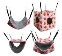 Tioheam Hamac pour Hamster De Cage | Tunnel Aéré pour Écureuils,Accessoires Cage Anti-Dérapant Maison de Sommeil Confortable Chinchillas Hamsters