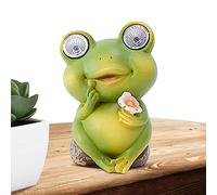 Tioheam Lampe Grenouille - Lampe décorative Mignonne avec Figurine Solaire - Veilleuse LED pour Cadeau de décoration de fête de Bureau de Chambre d