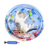 Tioheam Lit À Eau pour Animaux | Tapis de Jeux avec Capteur d'eau | Coussin Rafraîchissant pour Détente Diurne Maison Appartement Salon Chambre Temps Chaud